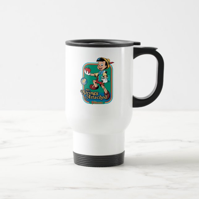 No Strings Attached Pinocchio Travel Mug (Right)