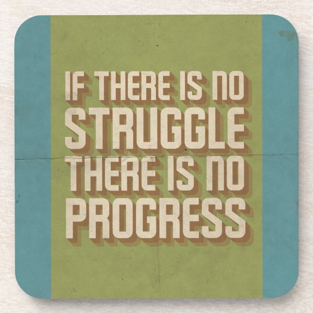 No Struggle No Progress Motivational Coasters (Front)