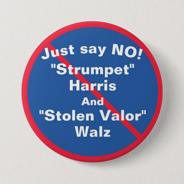 No Strumpet 3 Inch Round Button (Front)