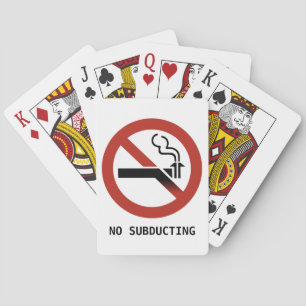 No Subducting Geology Logo Playing Cards
