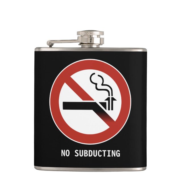 No Subducting Logo Hip Flask (Front)