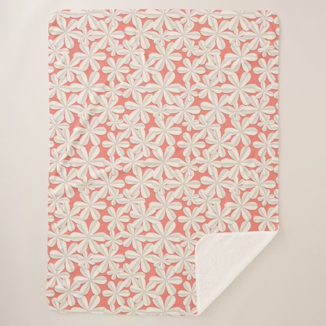 No such to much flowers sherpa blanket (Front)