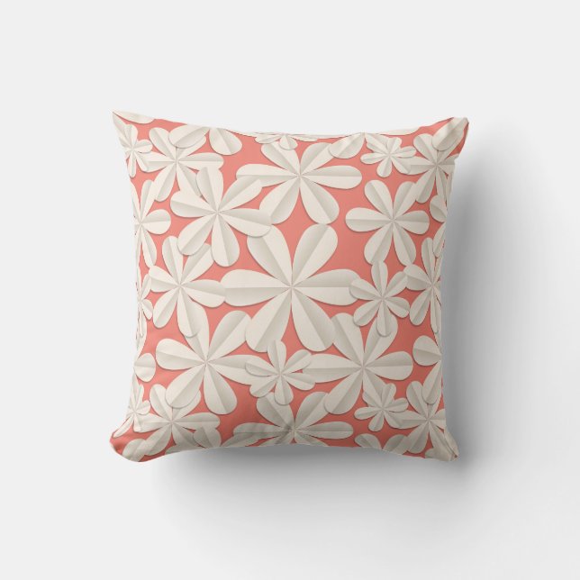 No such to much flowers throw pillow (Front)