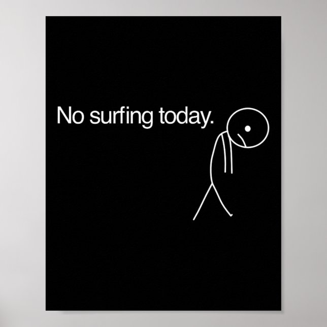 No Surfing Today  Poster (Front)