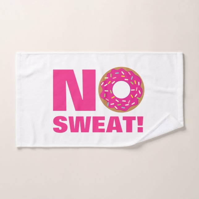 No sweat funny doughnut design sports hand towel (Hand Towel)