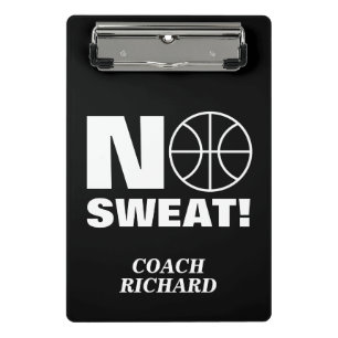 No sweat mini sport clipboard for basketball coach