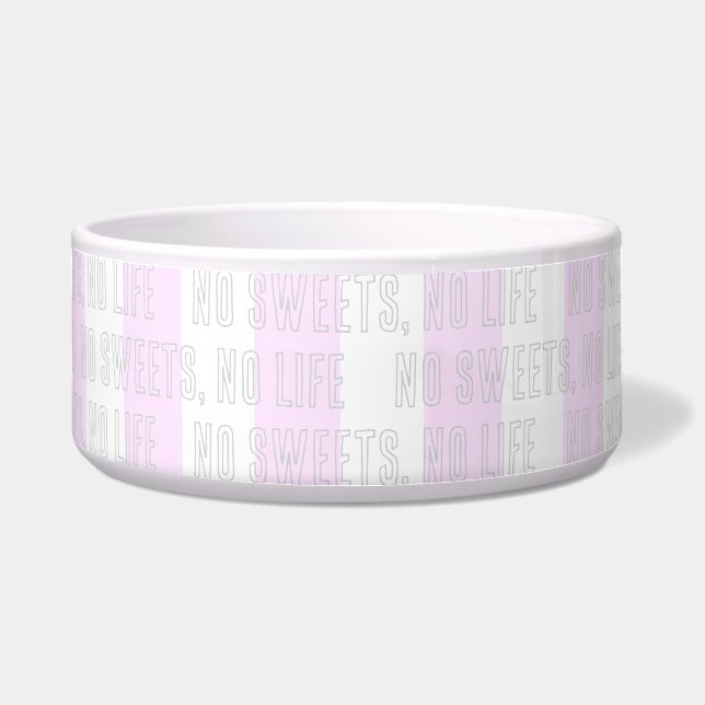 NO SWEETS, NO LIFE Pink Stripe (Front)