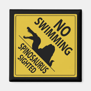 No Swimming – Spinosaurus Sighted Magnet