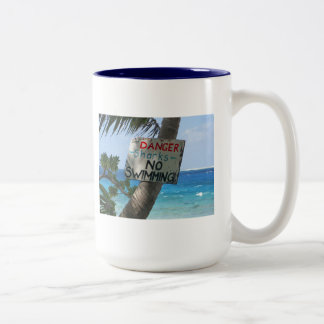 No Swimming! Two-Tone Coffee Mug