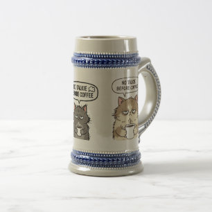 No Talkie Before Coffee Funny Cat Mug   Grumpy Cat