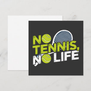 No Tennis, No Life - Sporty and Dynamic Design Holiday Card