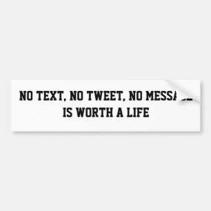 No Text Bumper Sticker
