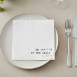 No Texting At The Table Funny Quote Paper Napkin<br><div class="desc">Bring a touch of humour and personality to your dining setting with our Personalized Napkin, featuring the playful reminder “No texting at the table.” This witty quote adds a lighthearted charm to mealtimes, sparking smiles and conversations among your guests. Beneath the bold statement, your name is elegantly printed, making it...</div>