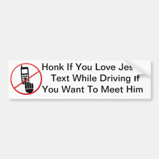 No Texting While Driving Bumper Sticker