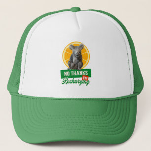 No Thanks, I’m Recharging Koala Bear Orange Trucker Hat
