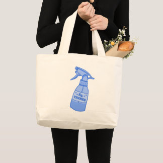 No, Thanks. Spray Bottle Sassy Humour Large Tote Bag