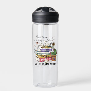 No Thing As Too Many Books Water Bottle