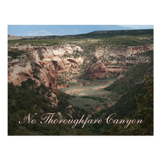 No Thoroughfare Canyon Postcard