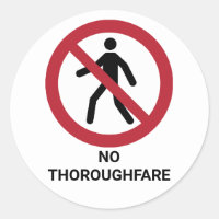 No Thoroughfare ISO 7010 Prohibition Sign