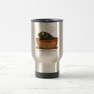 No Thoughts Head Empty Bearded Dragon Art Travel Mug