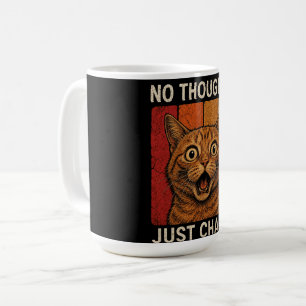 No Thoughts Just Chaos Orange Cat Meme Design Coffee Mug