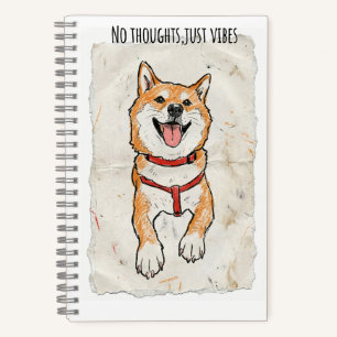 No Thoughts, Just Vibes – Shiba Inu Sketch Journal