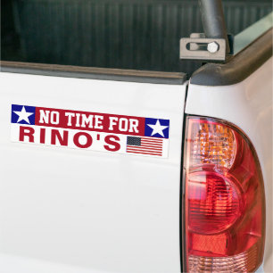No Time For RINOs  Bumper Sticker