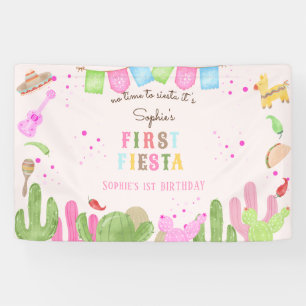 No time to siesta fiesta mexican first birthday banner