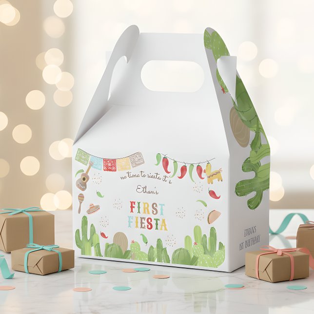 No time to siesta fiesta mexican first birthday favor box (Creator Uploaded)