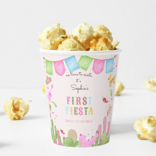 No time to siesta fiesta mexican first birthday paper cups