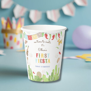 No time to siesta fiesta mexican first birthday paper cups