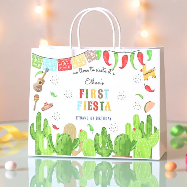 No time to siesta mexican first birthday large gift bag (Creator Uploaded)