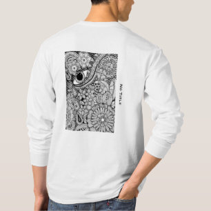 No title– Monochrome Hand-Drawn Art T-Shirt
