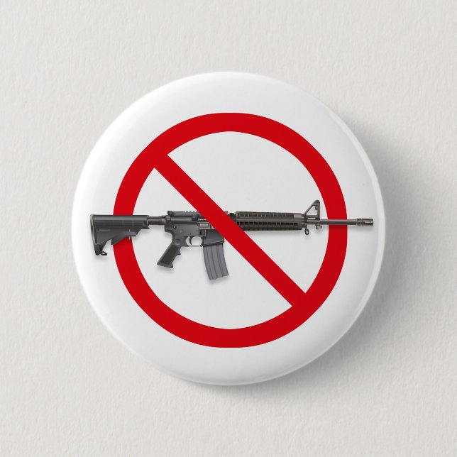 No To Assault Weapons - Gun Control 2 Inch Round Button (Front)