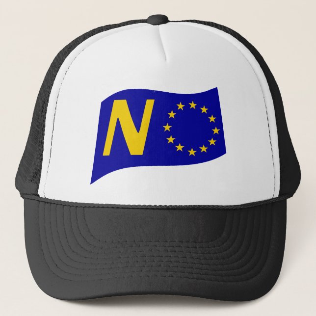 No To European Union Trucker Hat (Front)