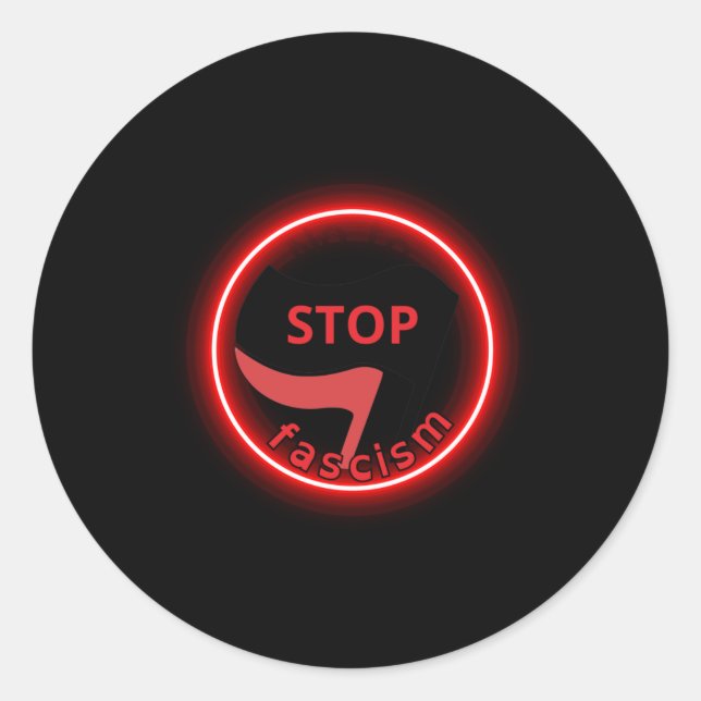No To Fascism  Classic Round Sticker (Front)