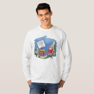 No To Santa men white long sleeve T-shirt