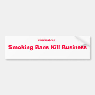 No to smoking ban bumper sticker