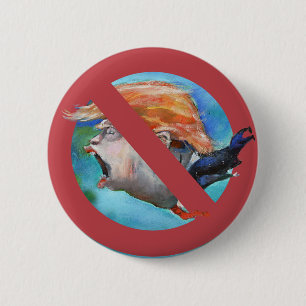 No to TRUMP -The Bottom feeder 2 Inch Round Button