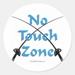 No Touch Zone Fencing Classic Round Sticker