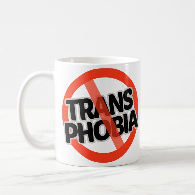 No Transphobia Coffee Mug (Left)