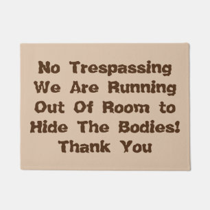 No Trespassing Doormat