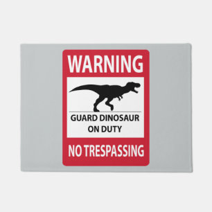 No Trespassing (T-Rex) Sign Doormat