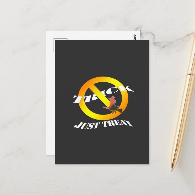 No trick just treat   postcard (Front/Back In Situ)