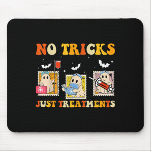 No Tricks Just S Funny Halloween Ghost Nursing  Mouse Pad