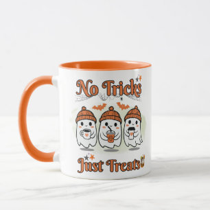 No Tricks Just Treats Cute Ghost Coffee Mug