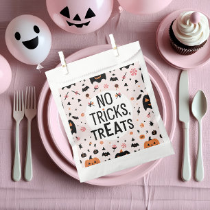 No Tricks, Just Treats   Cute Pastel Halloween  Favour Bag