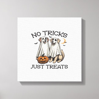 No Tricks Just Treats Dog Halloween Shirt Classic  Canvas Print