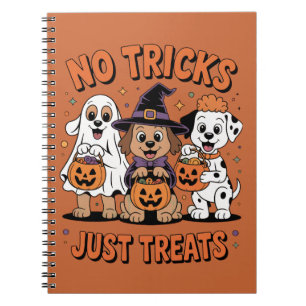 No Tricks Just Treats Dogs Halloween Costume Puppy Notebook