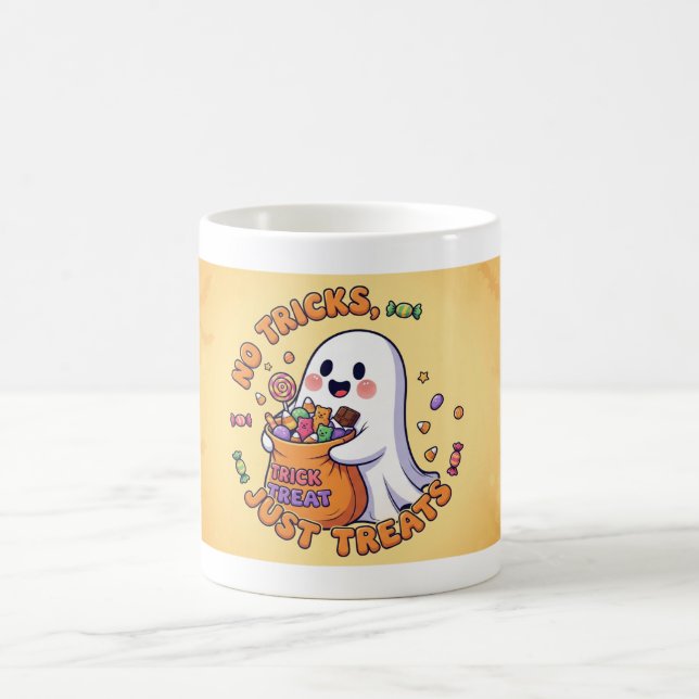 No Tricks, Just Treats Halloween Candy  Coffee Mug (Center)